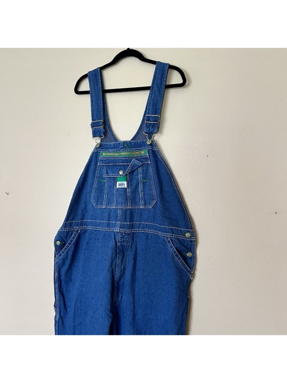 Walls Liberty Bib Overalls Mens 42x30 Blue Denim Workwear